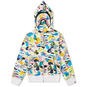 A Bathing Ape Multi Camo Shark Zip Hoodie *New*