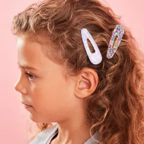 Accessorize London Girl's  Glitter Hair Clips Set Of Two