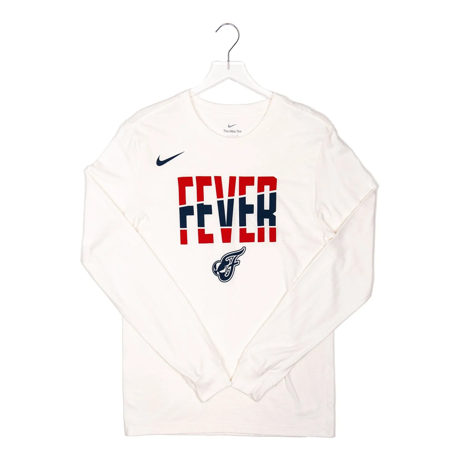 Adult Indiana Fever Logo Inside Basketball Core Cotton Shirt in White by Nike