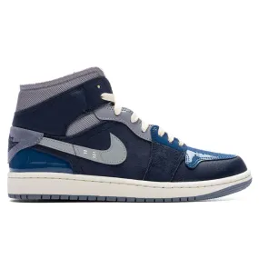 Air Jordan 1 Mid SE Craft - Obsidian/Ashen Slate/French Blue