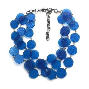 Aqua Blue 'Stained Glass' Ice Chip Necklace