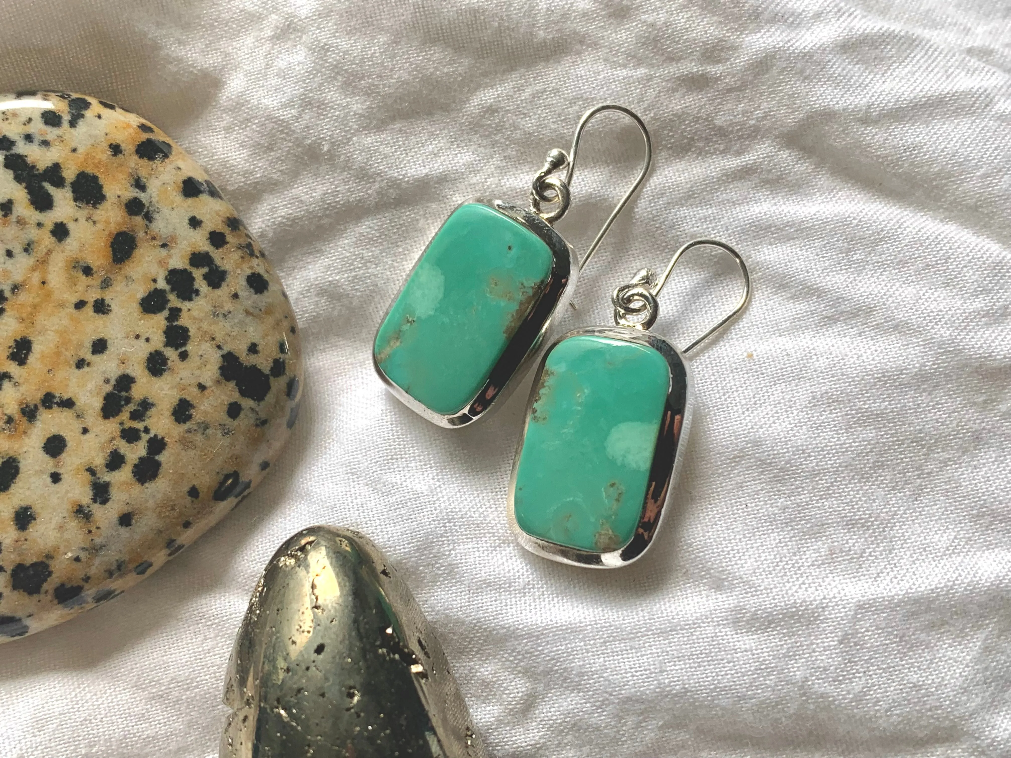 Arizona Turquoise Naevia Earrings - Rectangle