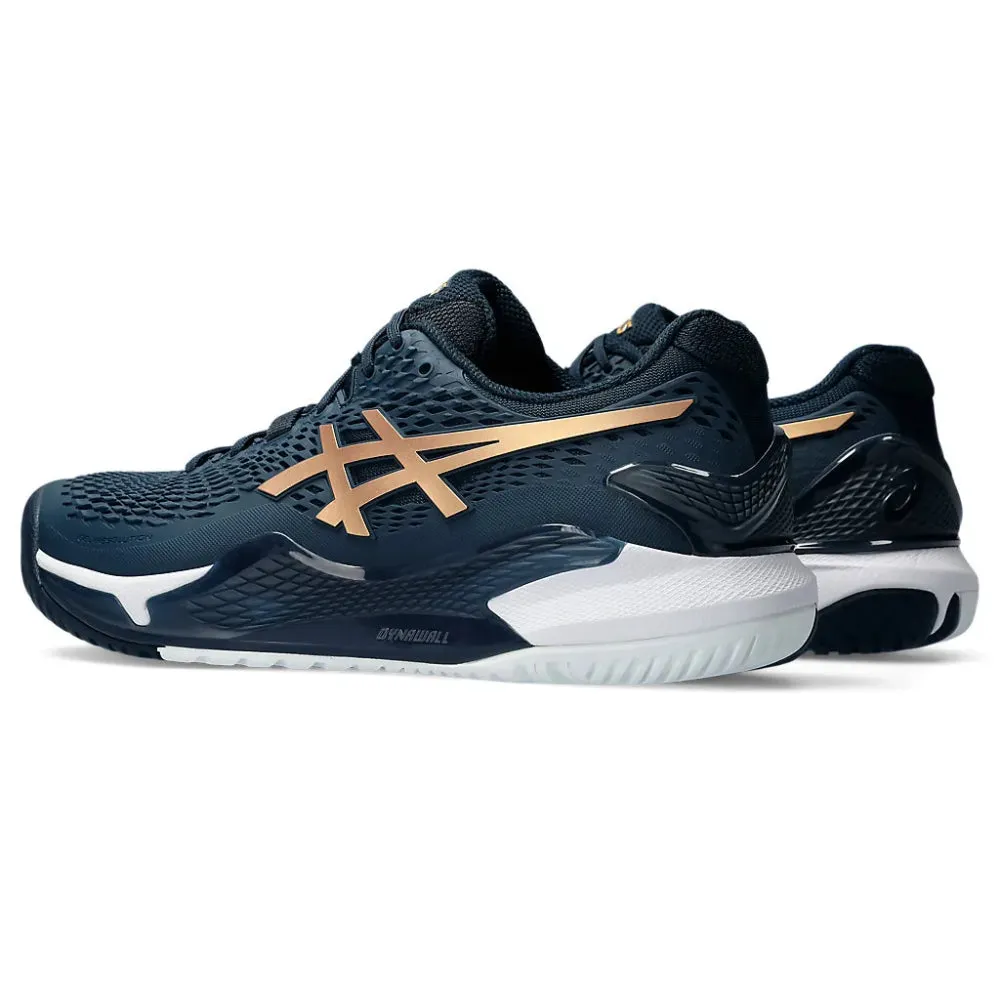 ASICS Men's Gel-Resolution 9 Tennis Shoe (French Blue/Pure Gold)