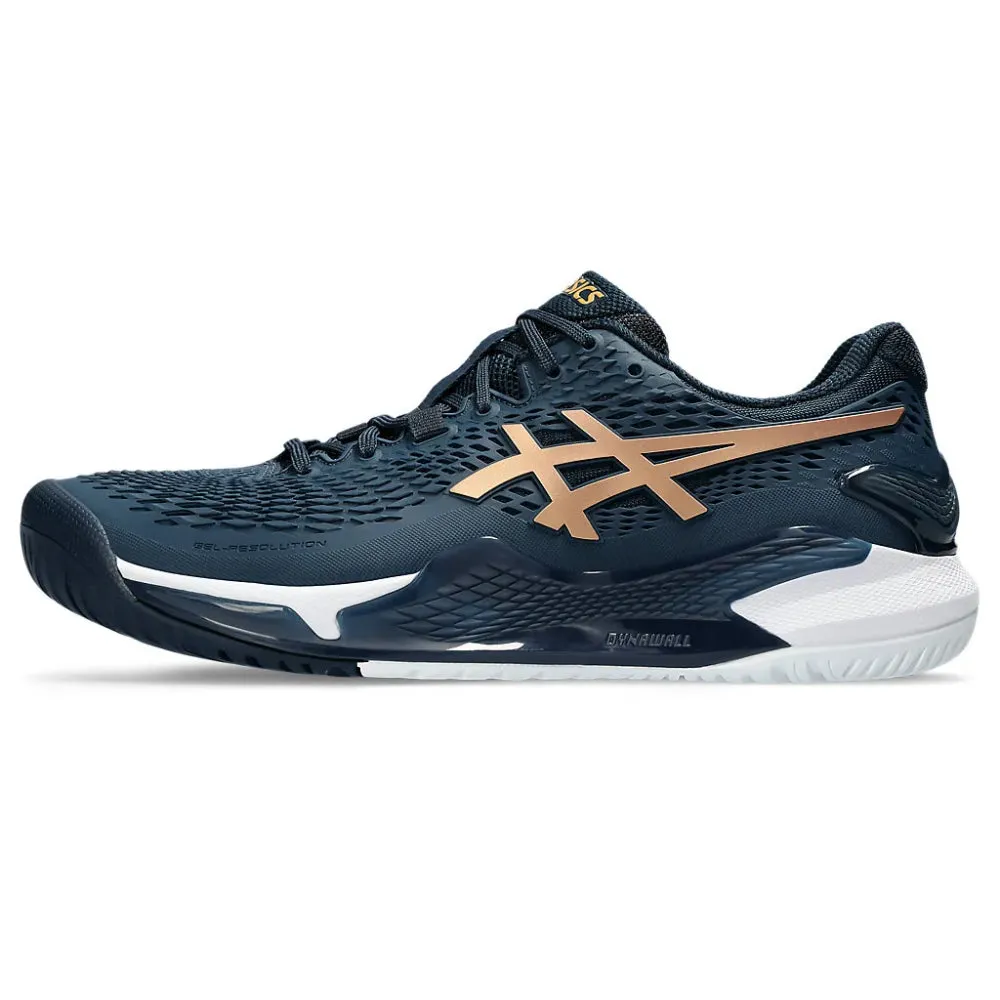 ASICS Men's Gel-Resolution 9 Tennis Shoe (French Blue/Pure Gold)