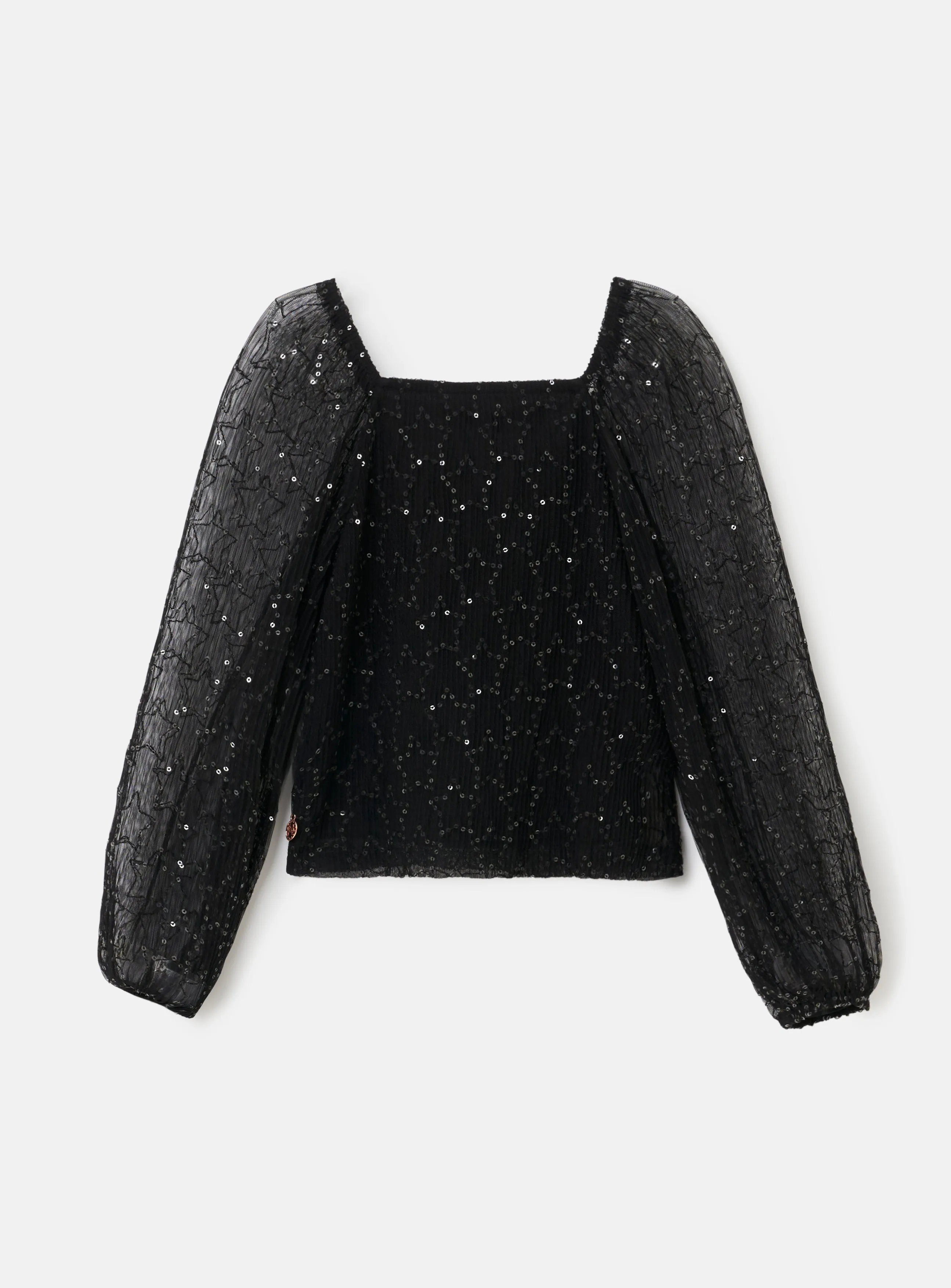 Astrid Sequin Star Mesh Top