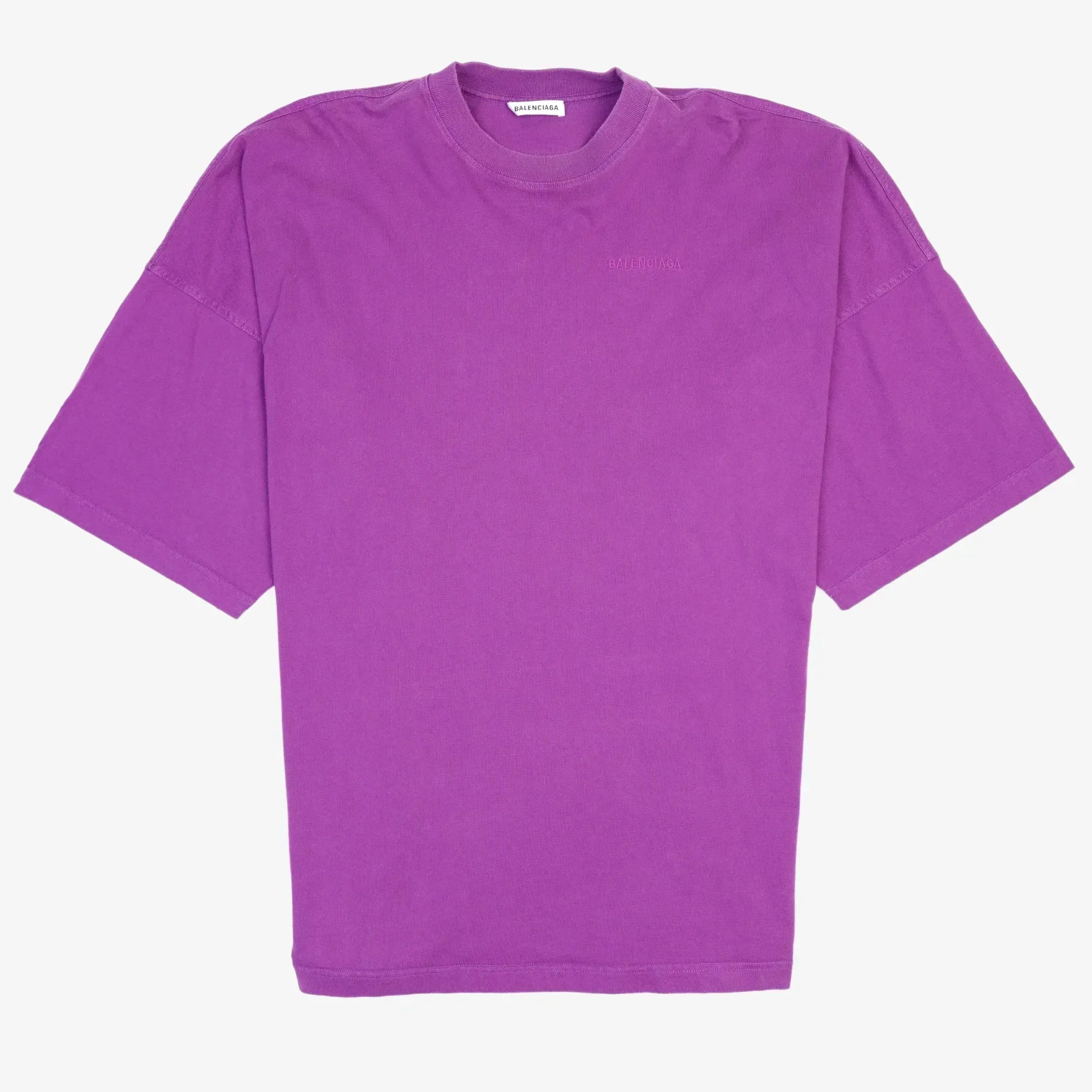 Balenciaga Logo Tee Purple UK XS