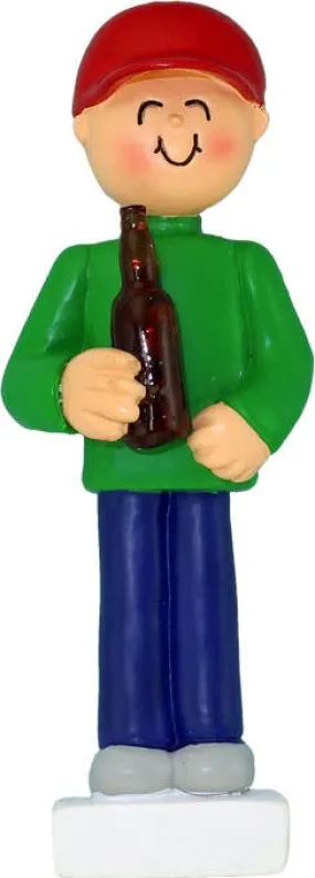 Beer Lover Guy Ornament