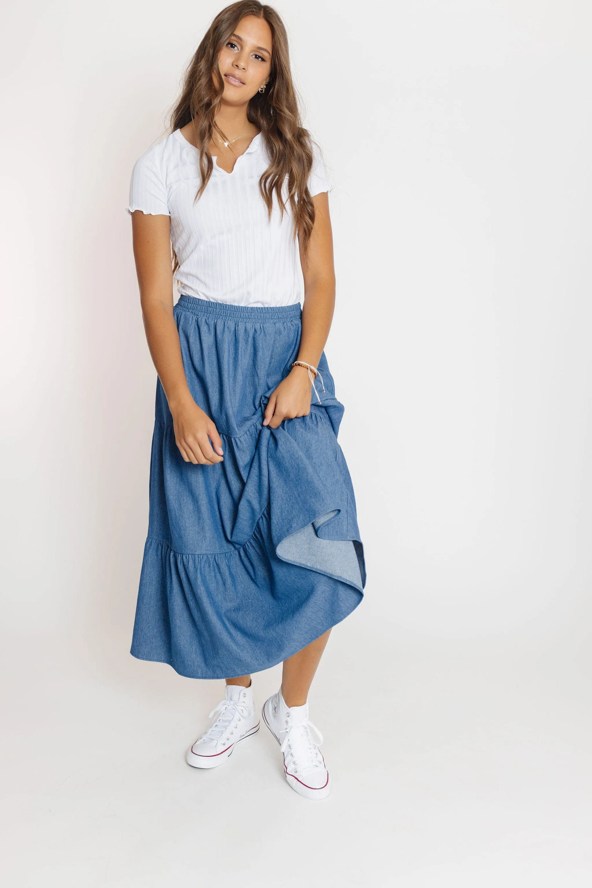 Big Sur Skirt in Medium Wash Denim