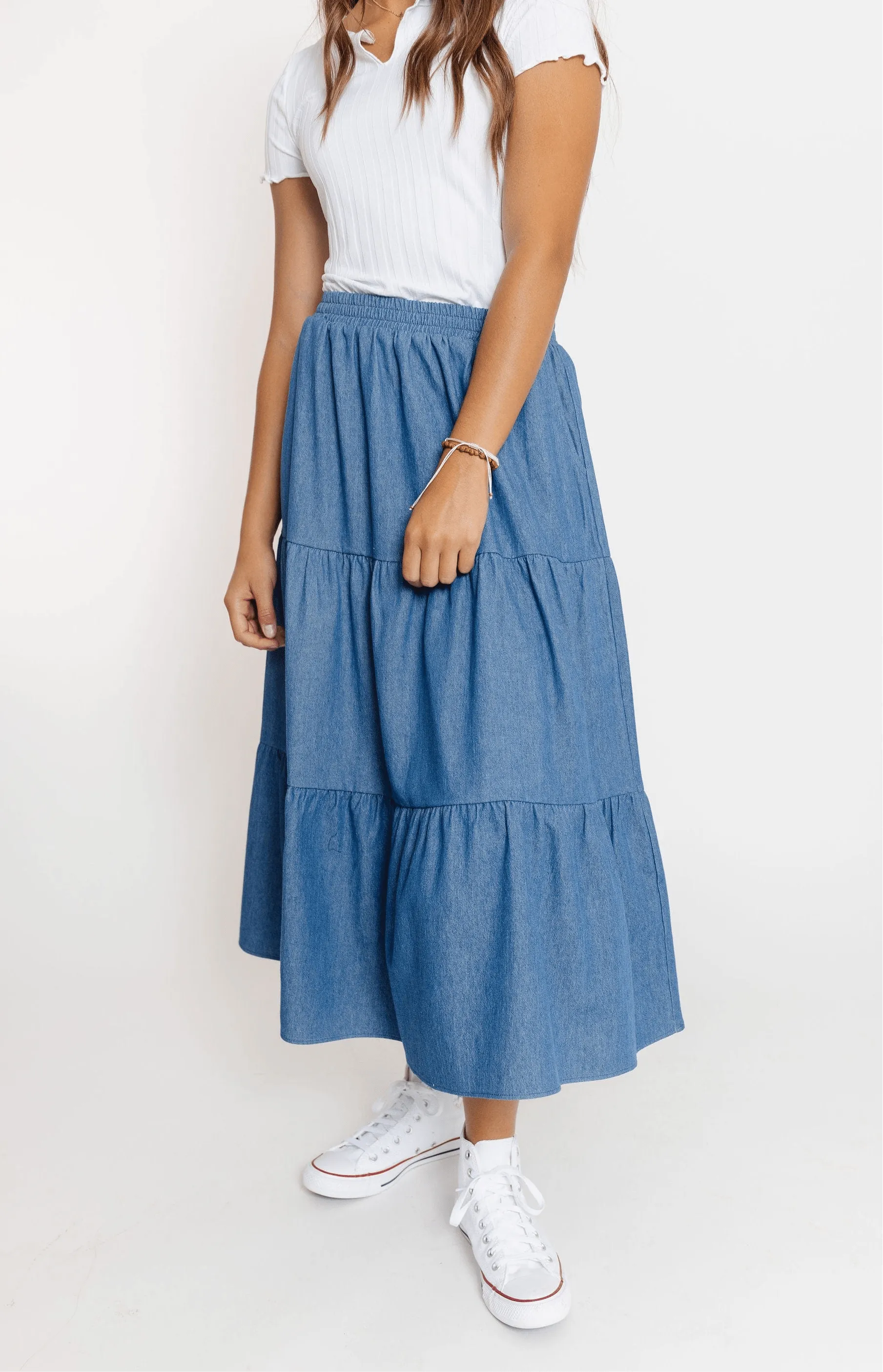 Big Sur Skirt in Medium Wash Denim