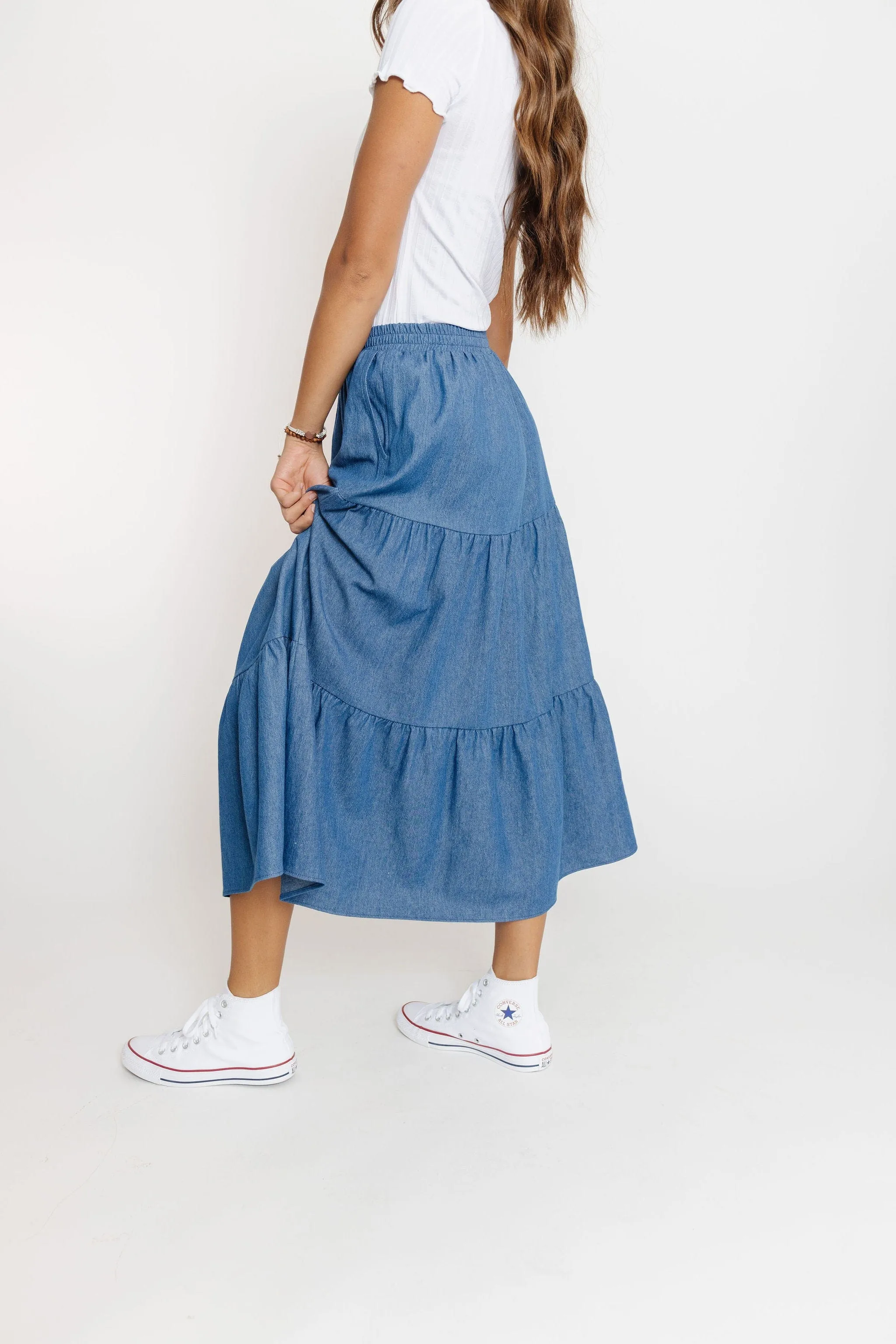 Big Sur Skirt in Medium Wash Denim