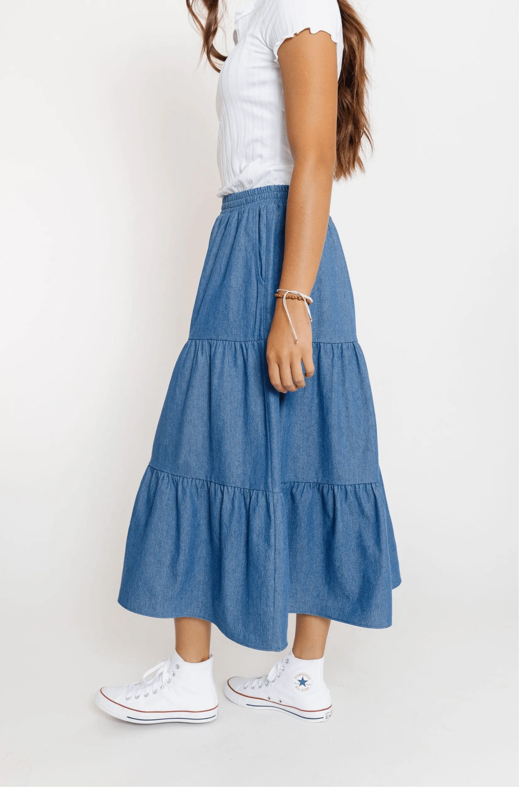 Big Sur Skirt in Medium Wash Denim