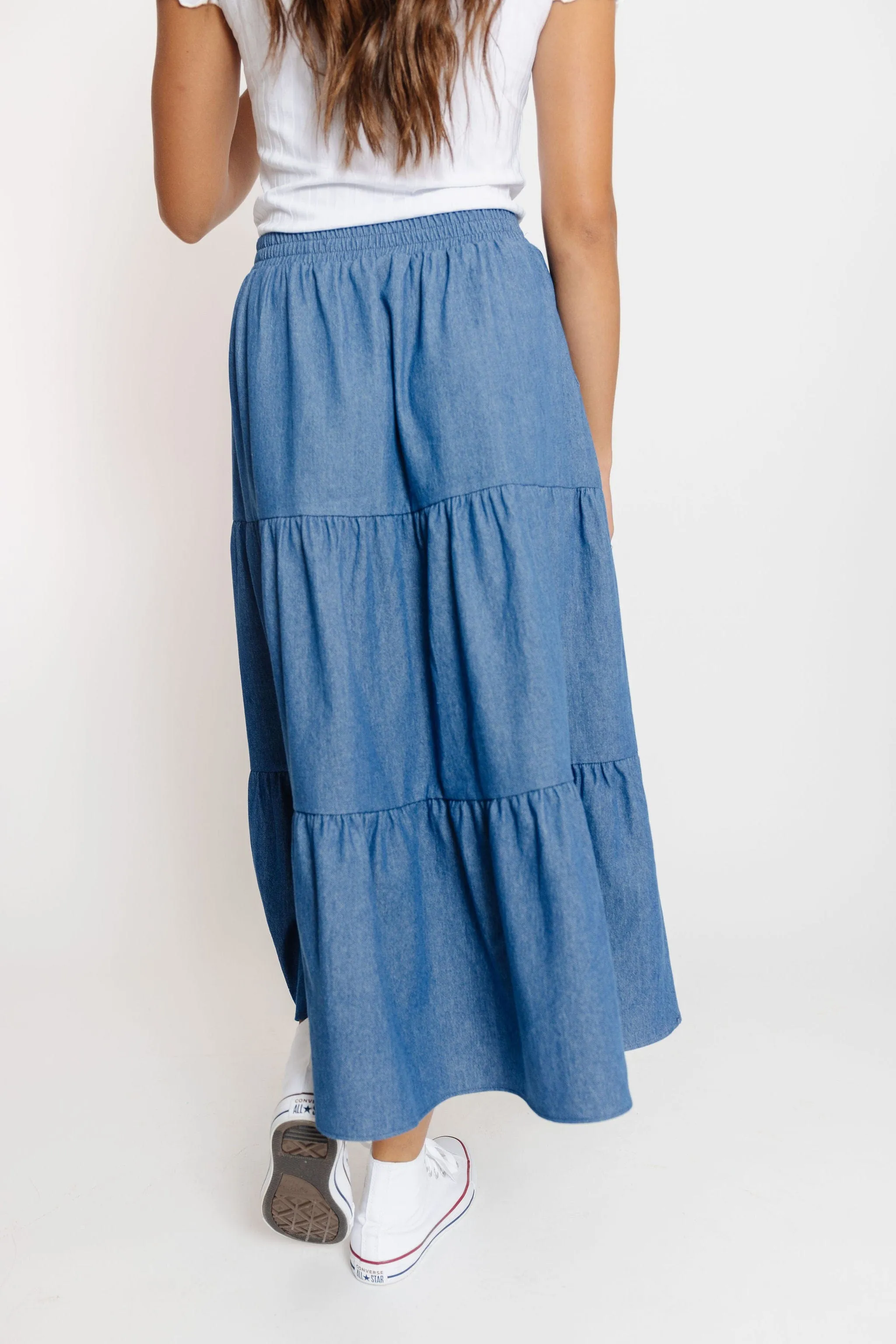 Big Sur Skirt in Medium Wash Denim