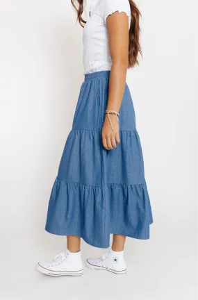 Big Sur Skirt in Medium Wash Denim