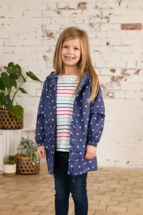 Cara Kids Rain Parka - Navy Floral