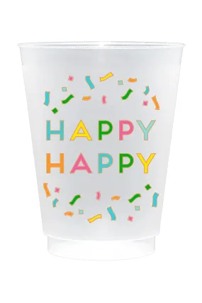 Celebration Shatterproof Frost Flex 16oz Plastic Cups (Set of 10)