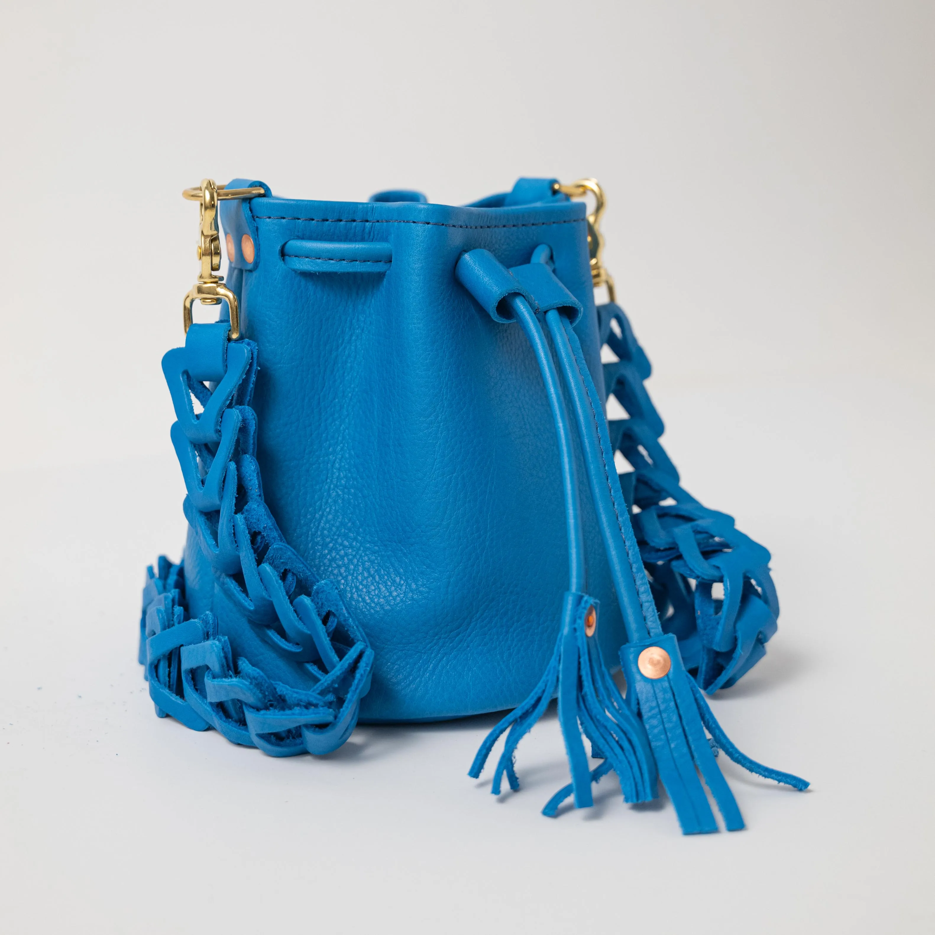 Cerulean Cypress Mini Bucket Bag