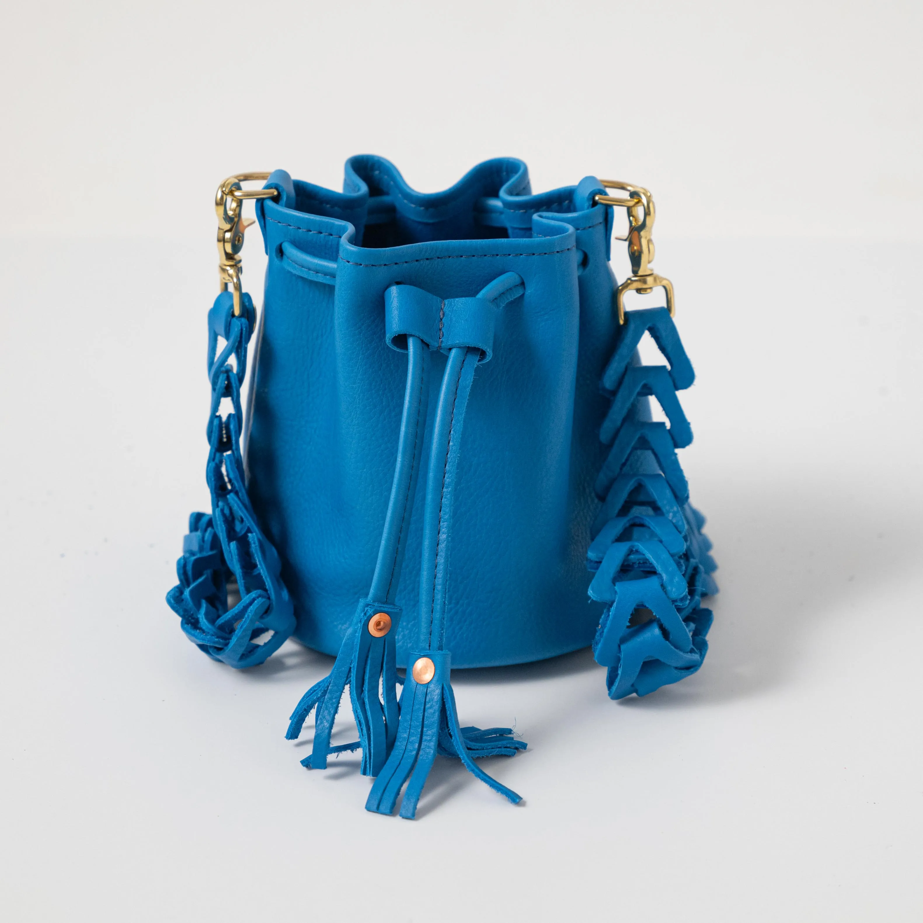 Cerulean Cypress Mini Bucket Bag