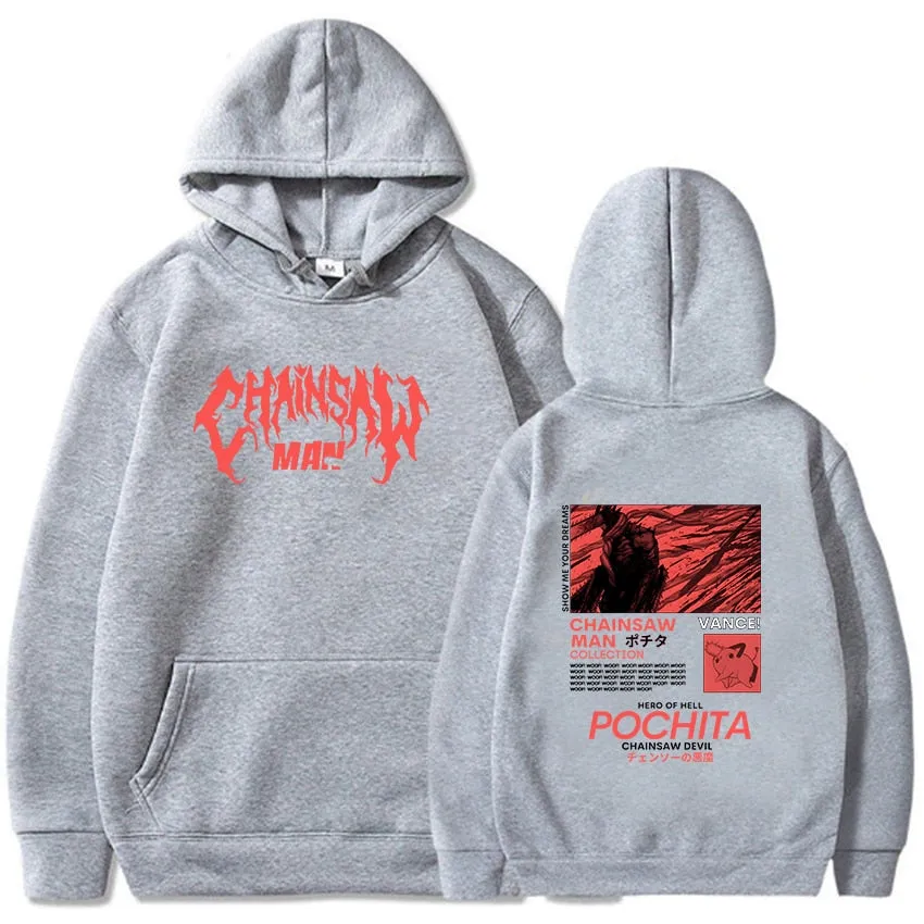 Chainsaw Man Pochita Cool Power Anime Hoodie High Quality