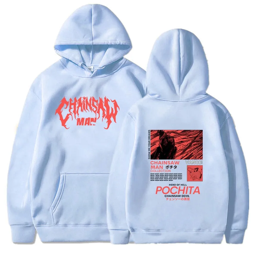 Chainsaw Man Pochita Cool Power Anime Hoodie High Quality