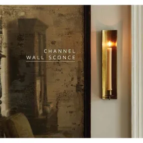 Channel Brass Wall Sconce