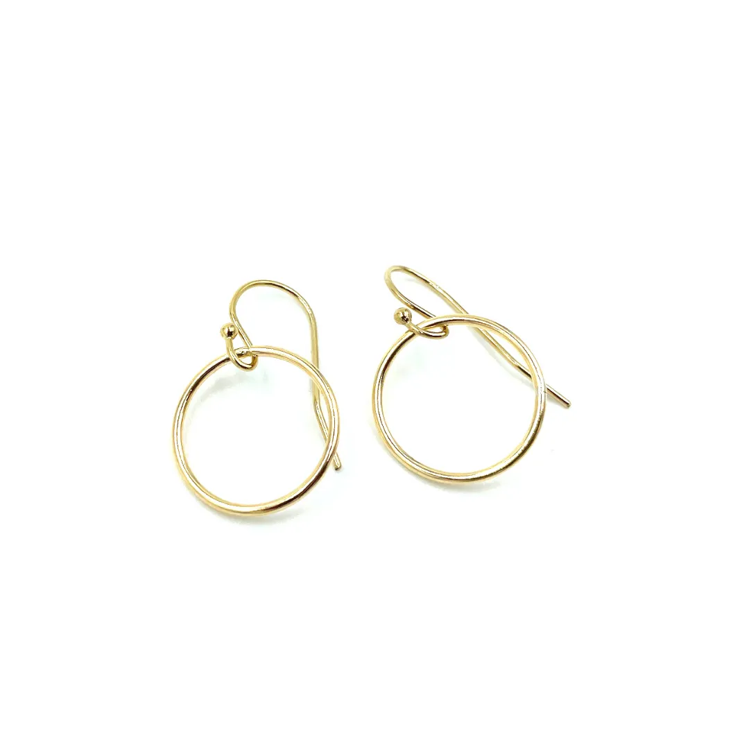 Circle of Love gold hoop earring