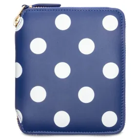 Comme des Garcons SA2100PD Polka Dots Wallet - Navy