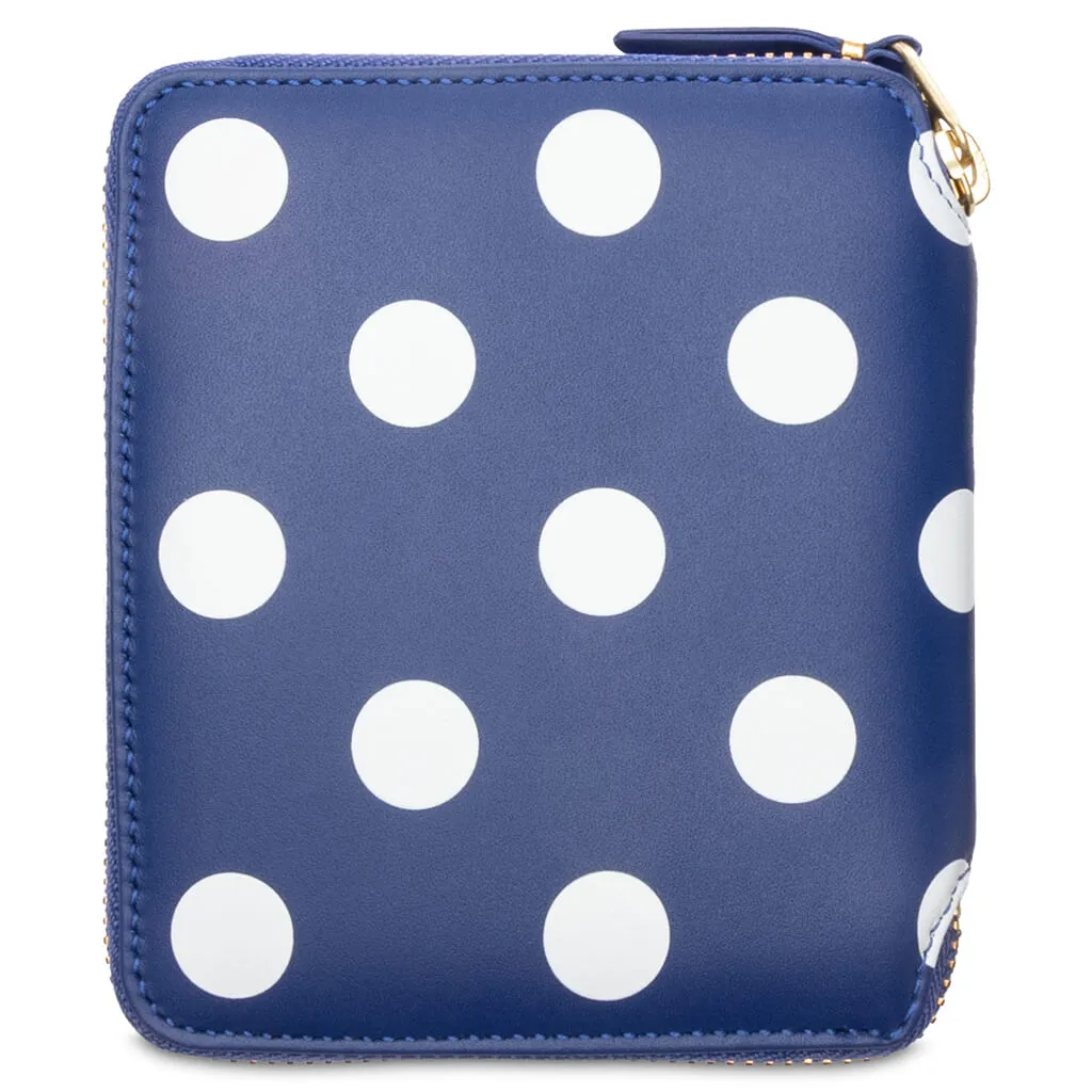 Comme des Garcons SA2100PD Polka Dots Wallet - Navy