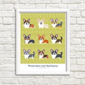 Corgi Art Print