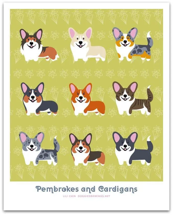 Corgi Art Print