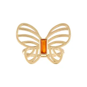 Customizable Gold Butterfly Ring