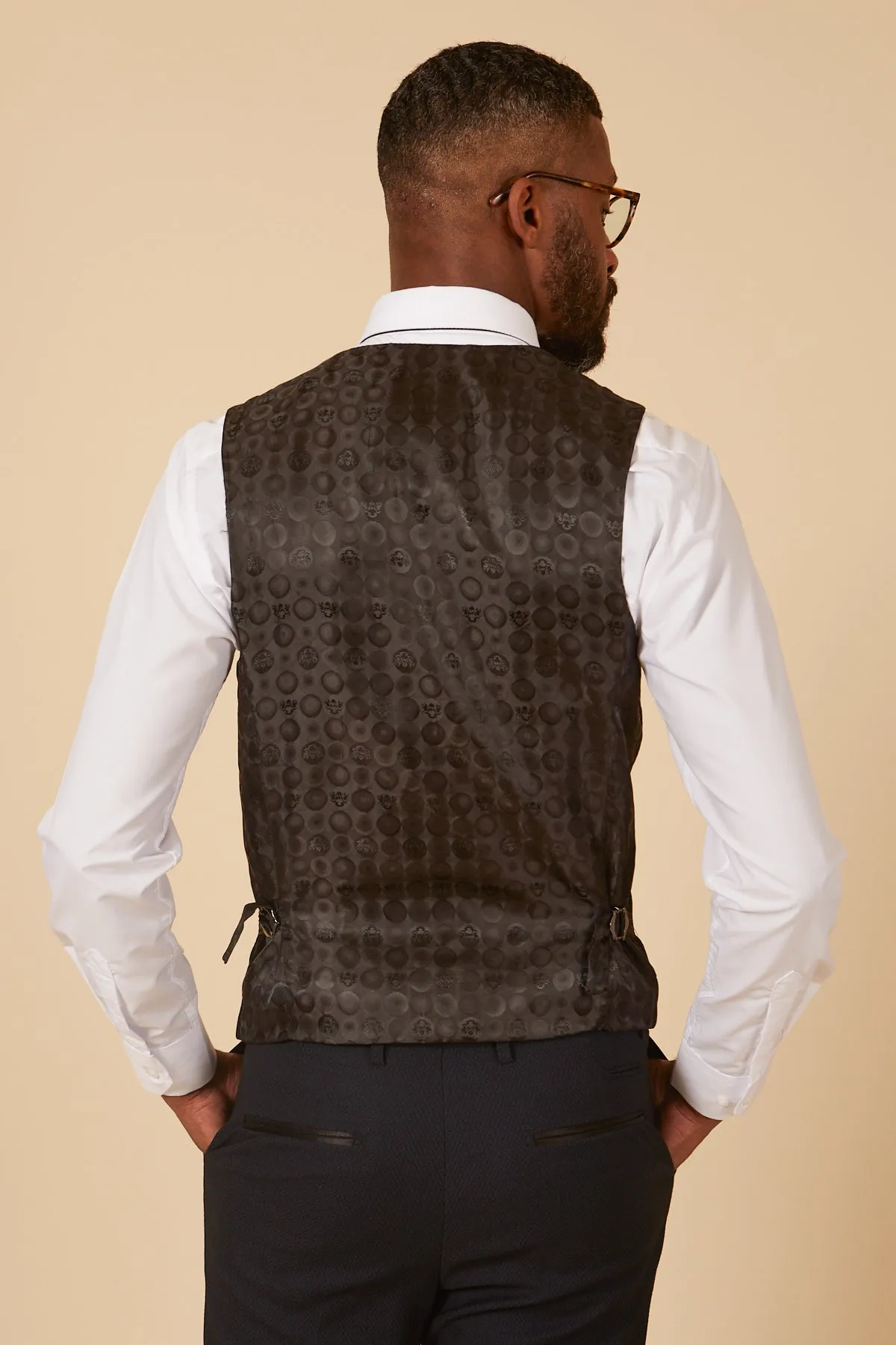 DALTON - Navy Diamond Waistcoat