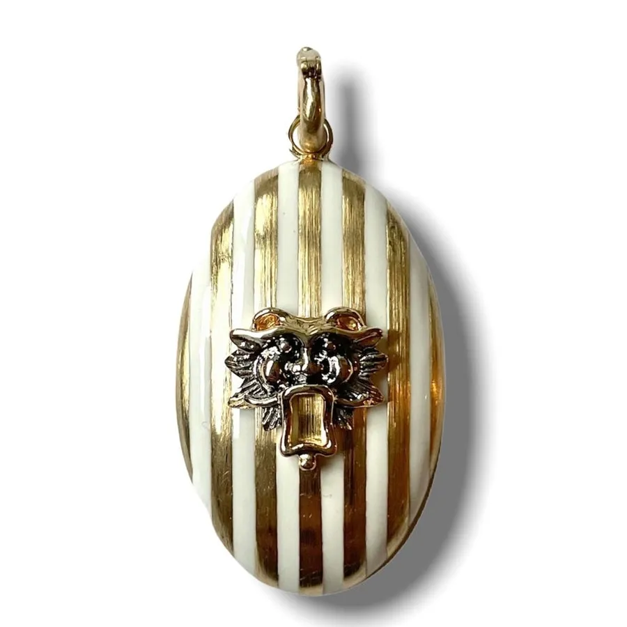 Enamel Guardian Lion Lynn Locket Charm