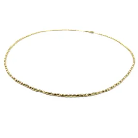 Erin Gray 14k Gold Filled 15" Oval Pattern Necklace - Waterproof