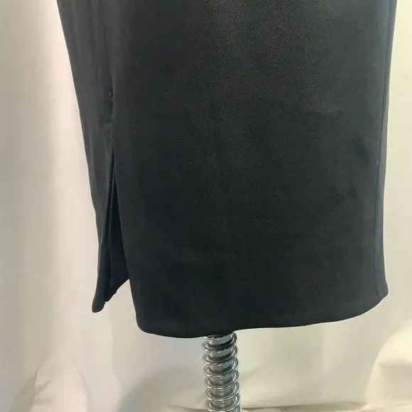 Escada blackzip front with belt dress