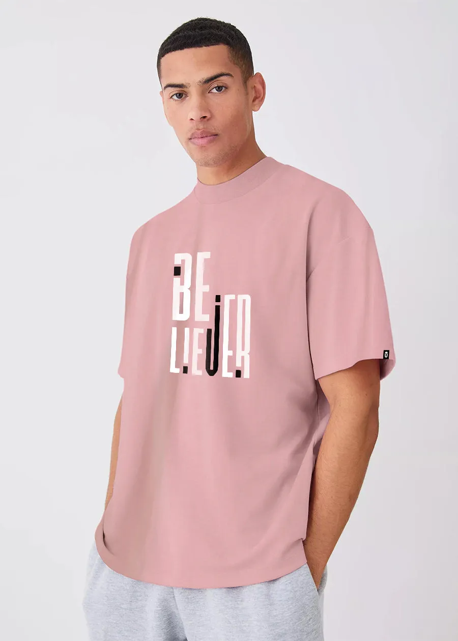 Faith & Flora Men Oversized Printed T-Shirt