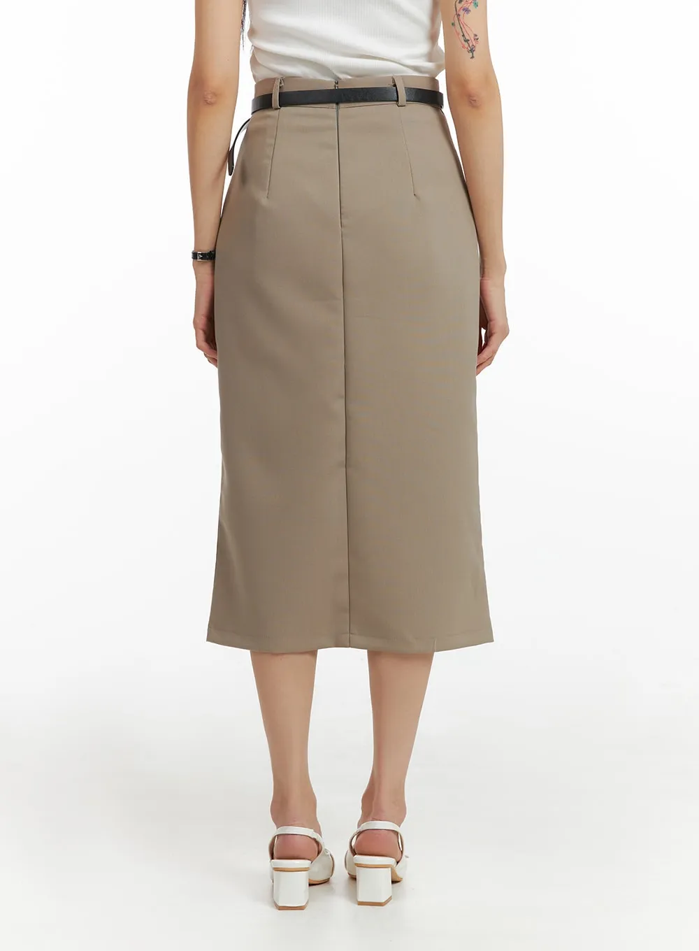 Front Split Maxi Skirt IM414