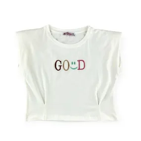 Good Vibes Girls Cotton Shirt