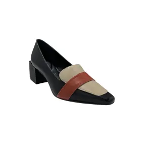 Gwen Multi Black Leather Pump