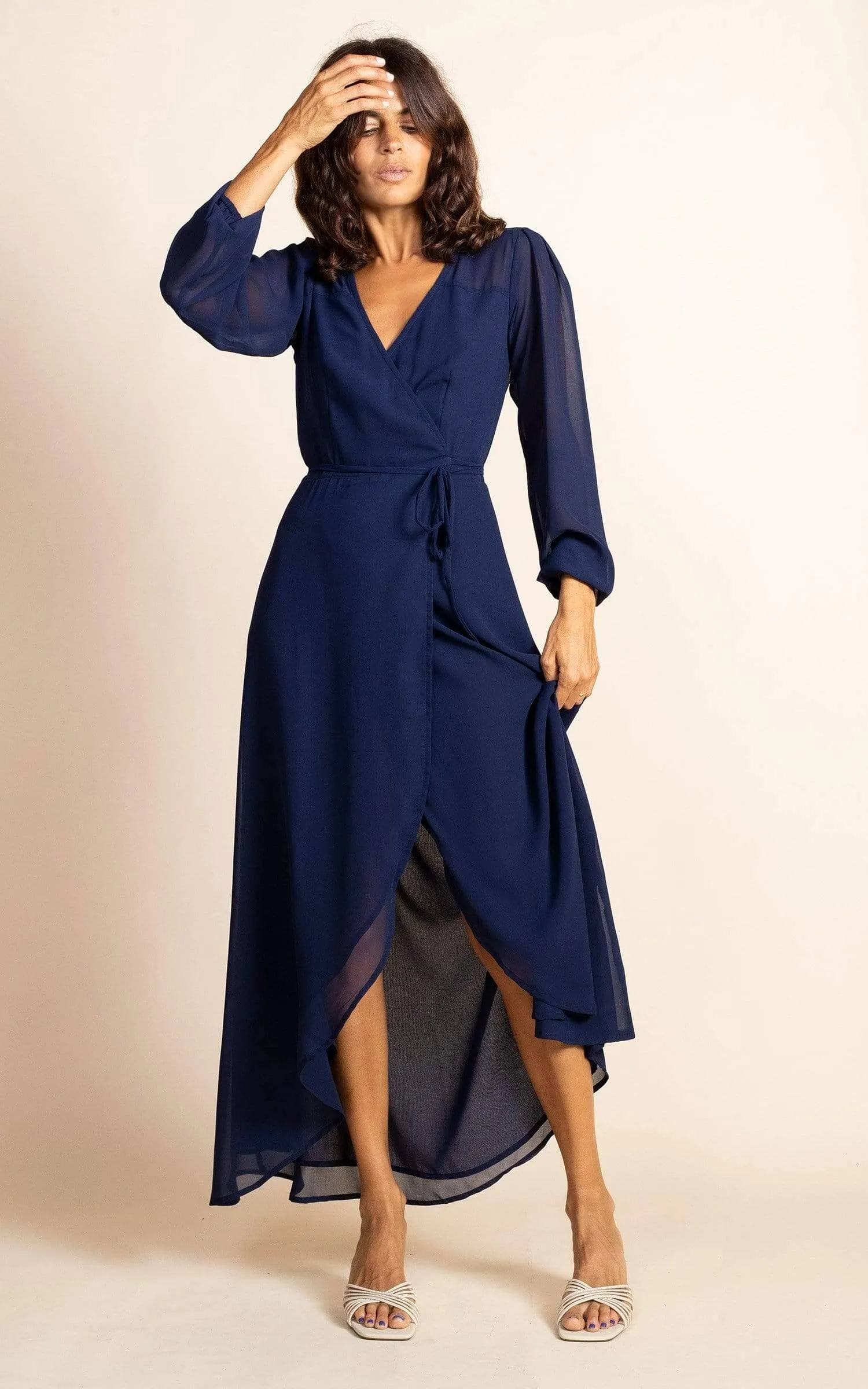 JAGGER MAXI DRESS IN NAVY - DANCING LEOPARD