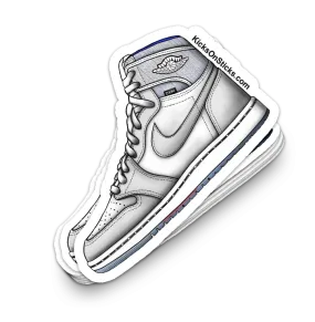 Jordan 1 "Zoom Racer Blue" Sneaker Sticker