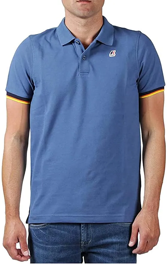 K-way Polo Vincent Contrast Blu Riviera K008J50 379