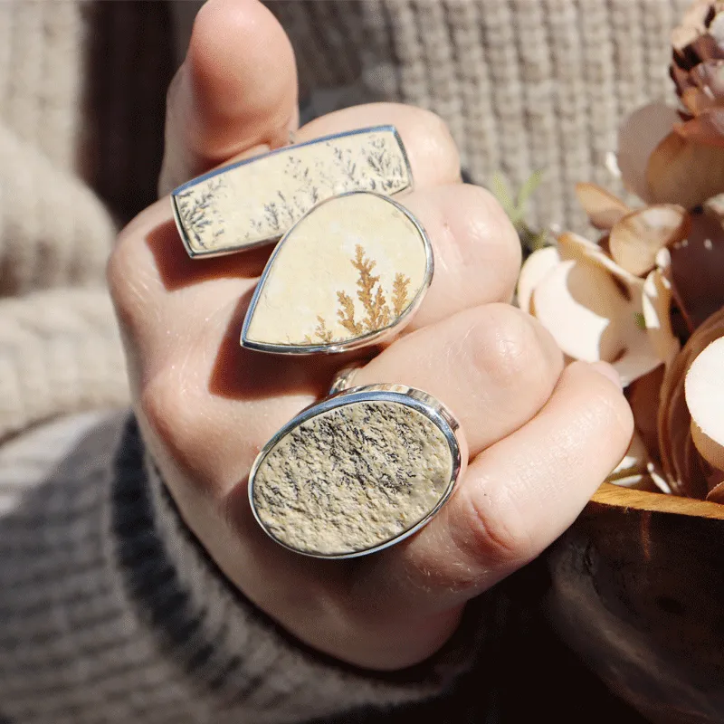 Leaf Jasper Oval Ring J