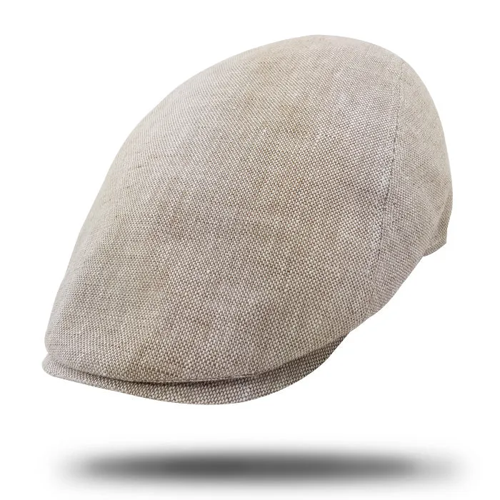 Linen Blend Flat Cap-IT215