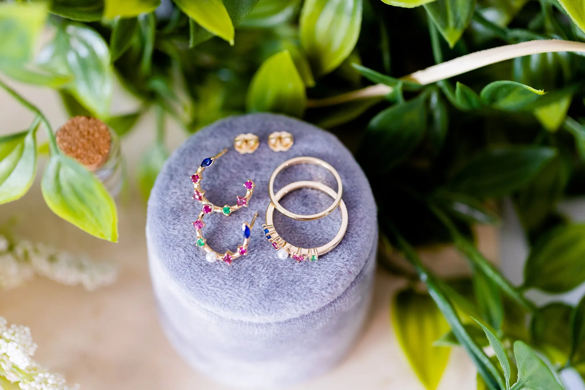 Love In Color Gift Set: 2 Rings & 1 Pair of Earrings