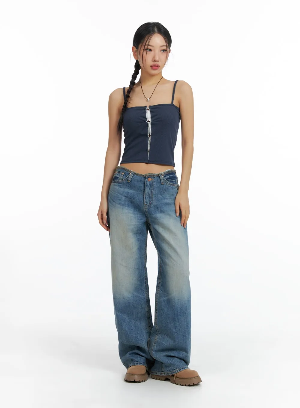 Low-Waist Wide Leg Jeans CF423