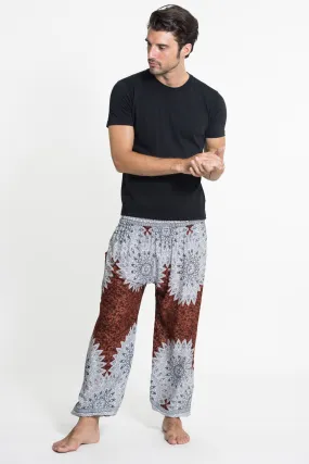 Marble Mandalas Men's Harem Pants in Brown