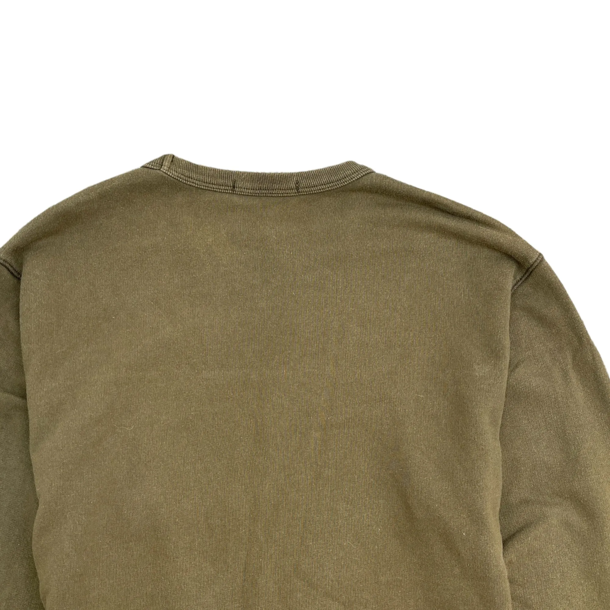 Men's Applique Logo Sweatshirt Khaki Size L