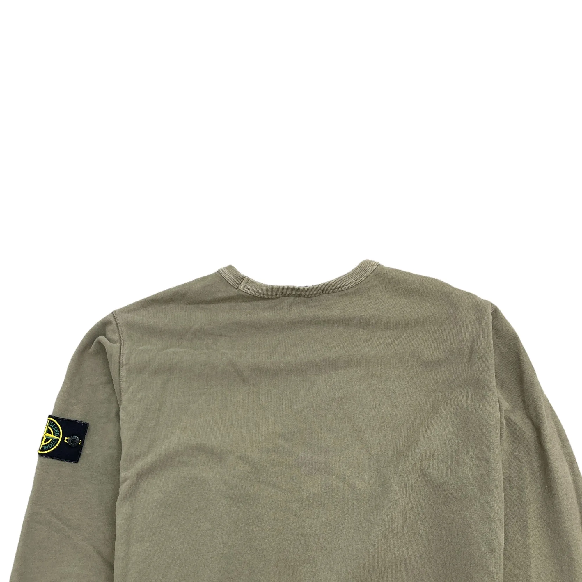 Men's Applique Logo Sweatshirt Khaki Size XXL