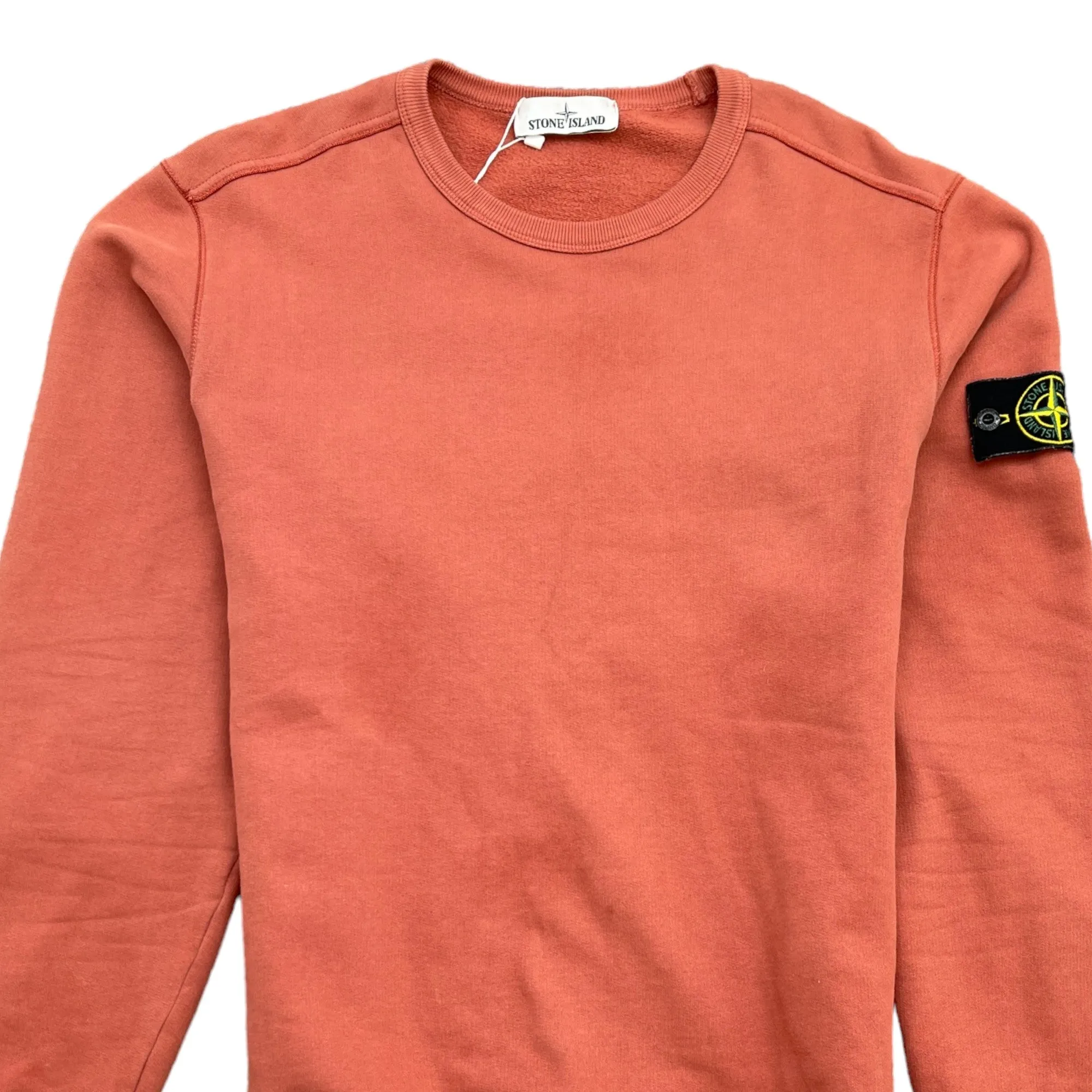 Men's Applique Logo Sweatshirt Orange Size M