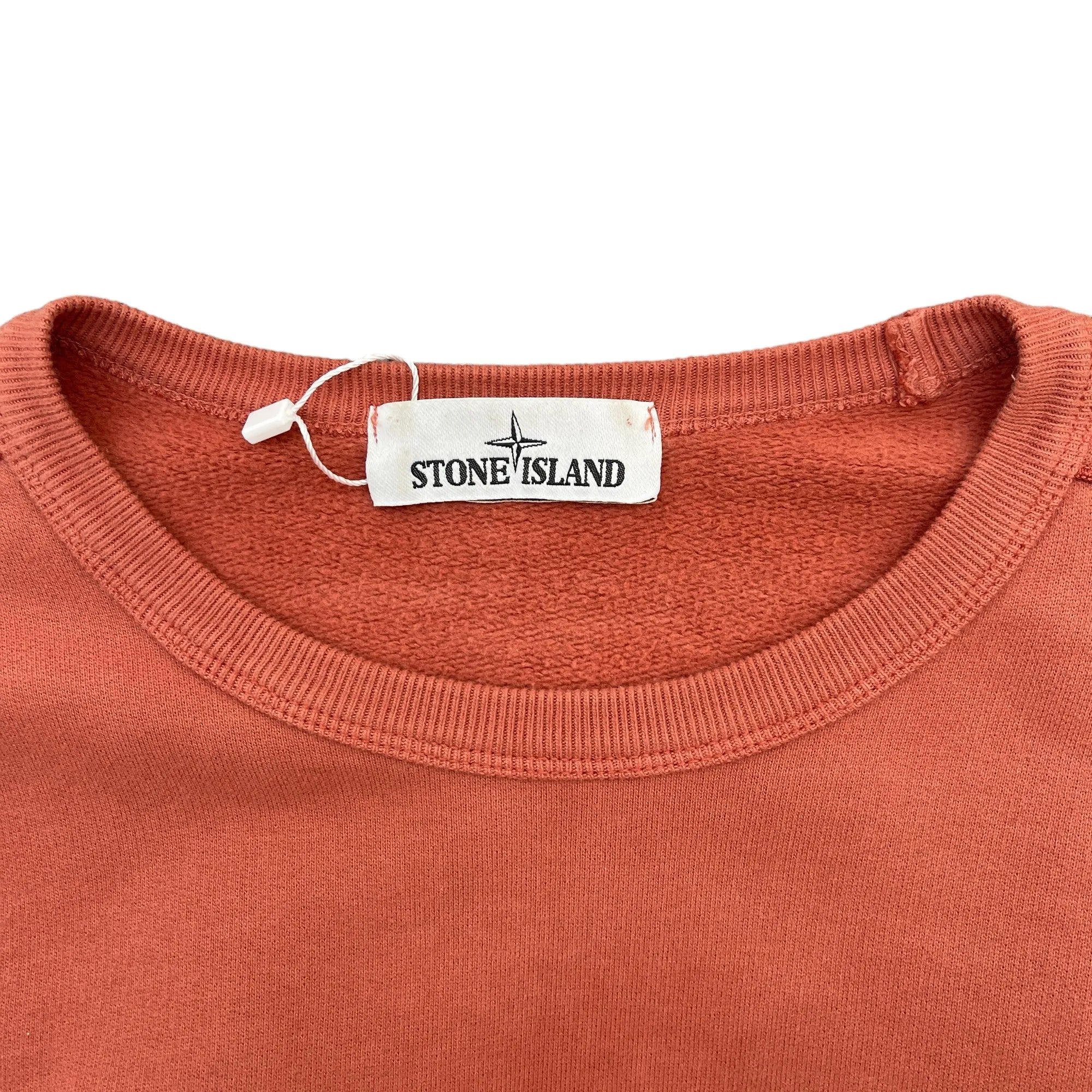 Men's Applique Logo Sweatshirt Orange Size M